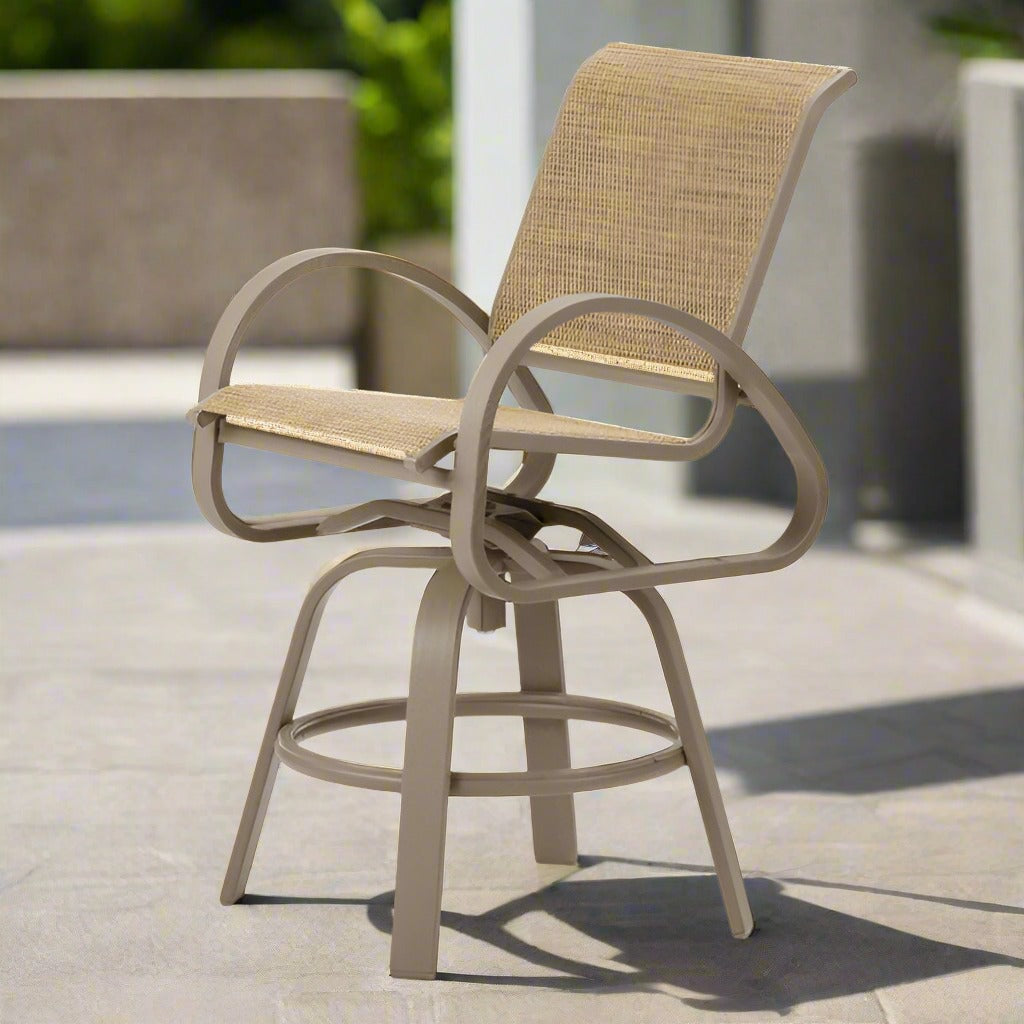 Telescope Casual Aruba II Sling Balcony Height Swivel Cafe Chair