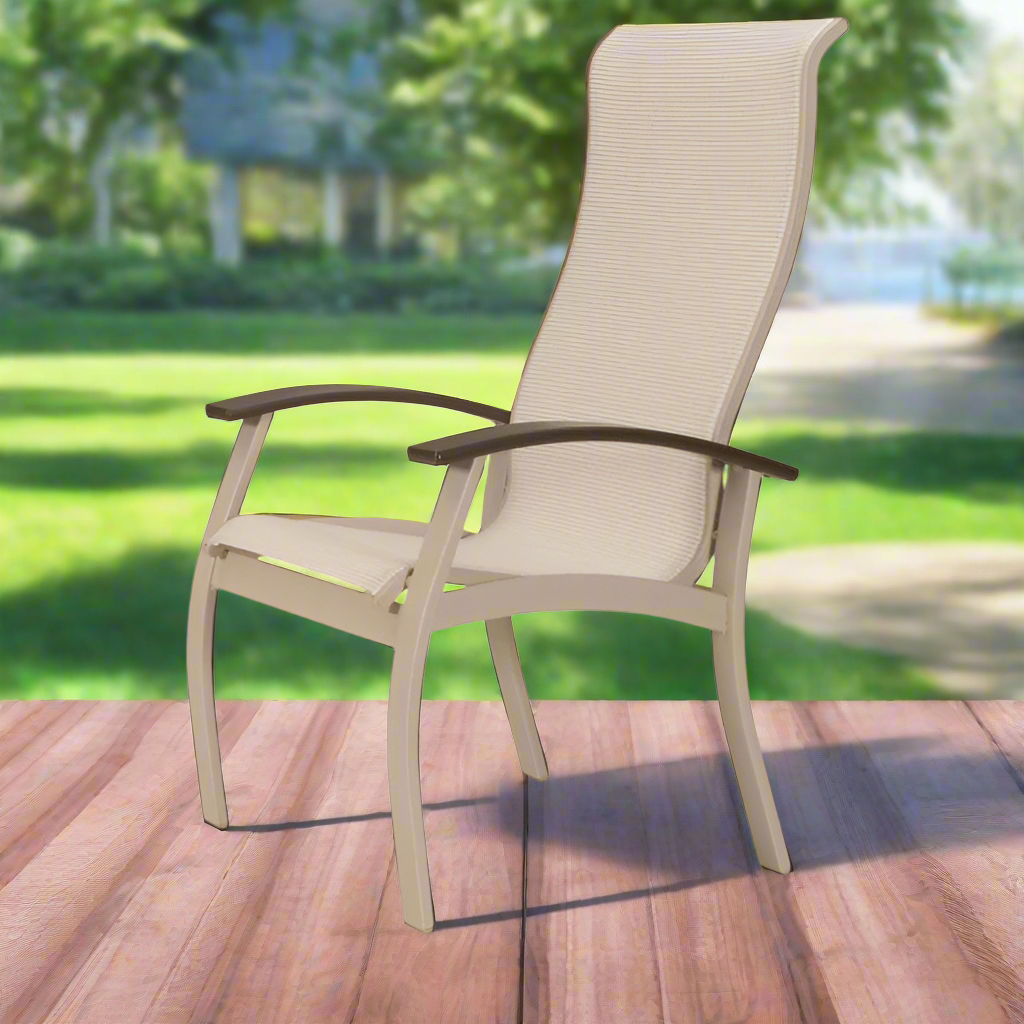 Telescope Casual Belle Isle Sling Aluminum Outdoor Supreme Arm Chair