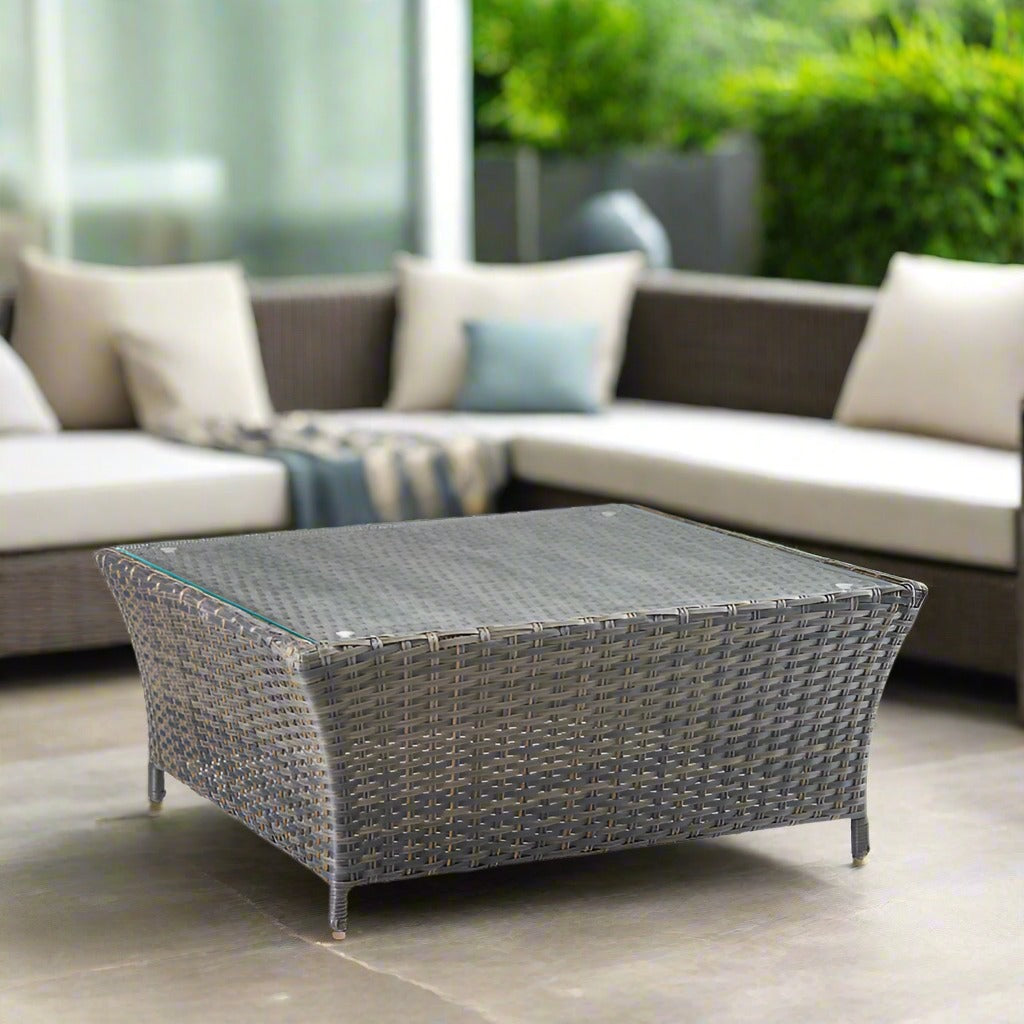 South Sea Rattan Panama Square Wicker Chat Table
