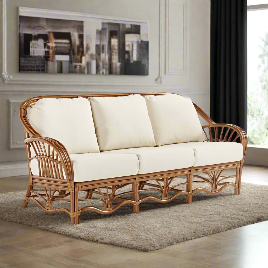 Replacement Cushions for South Sea Rattan Palm Harbor Sofa