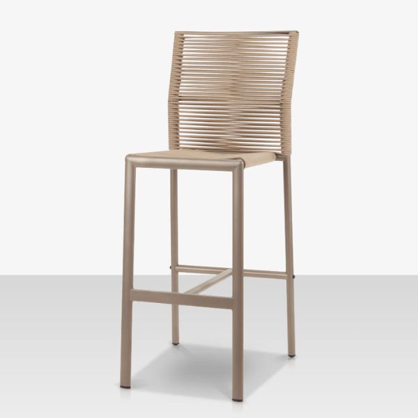 DecoScape Avalon Aluminum Rope Dining Bar Side Chair