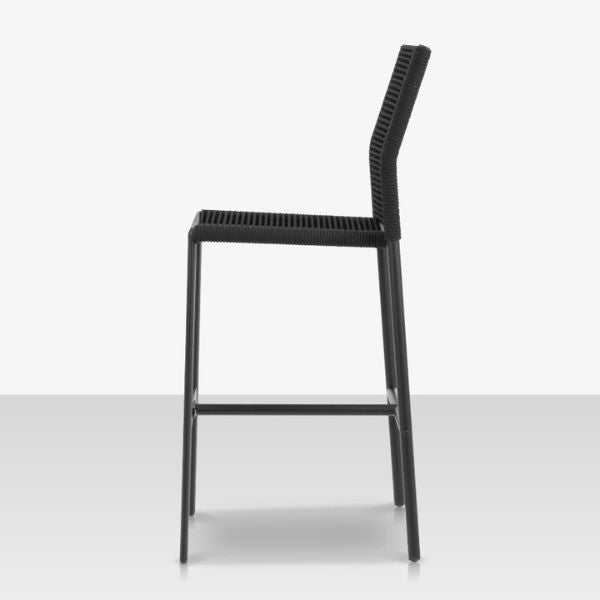 DecoScape Avalon Aluminum Rope Dining Bar Side Chair