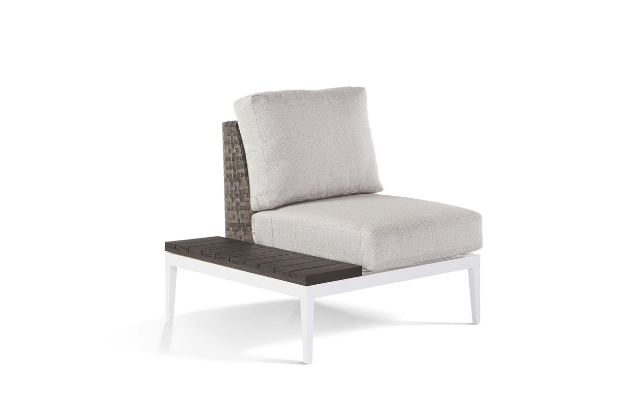 South Sea Rattan Stevie Wicker Lounge chair With Left Side Table