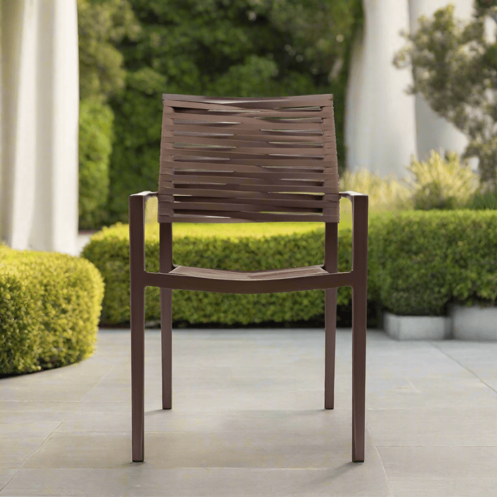 DecoScape Chloe Rope Stackable Dining Arm Chair