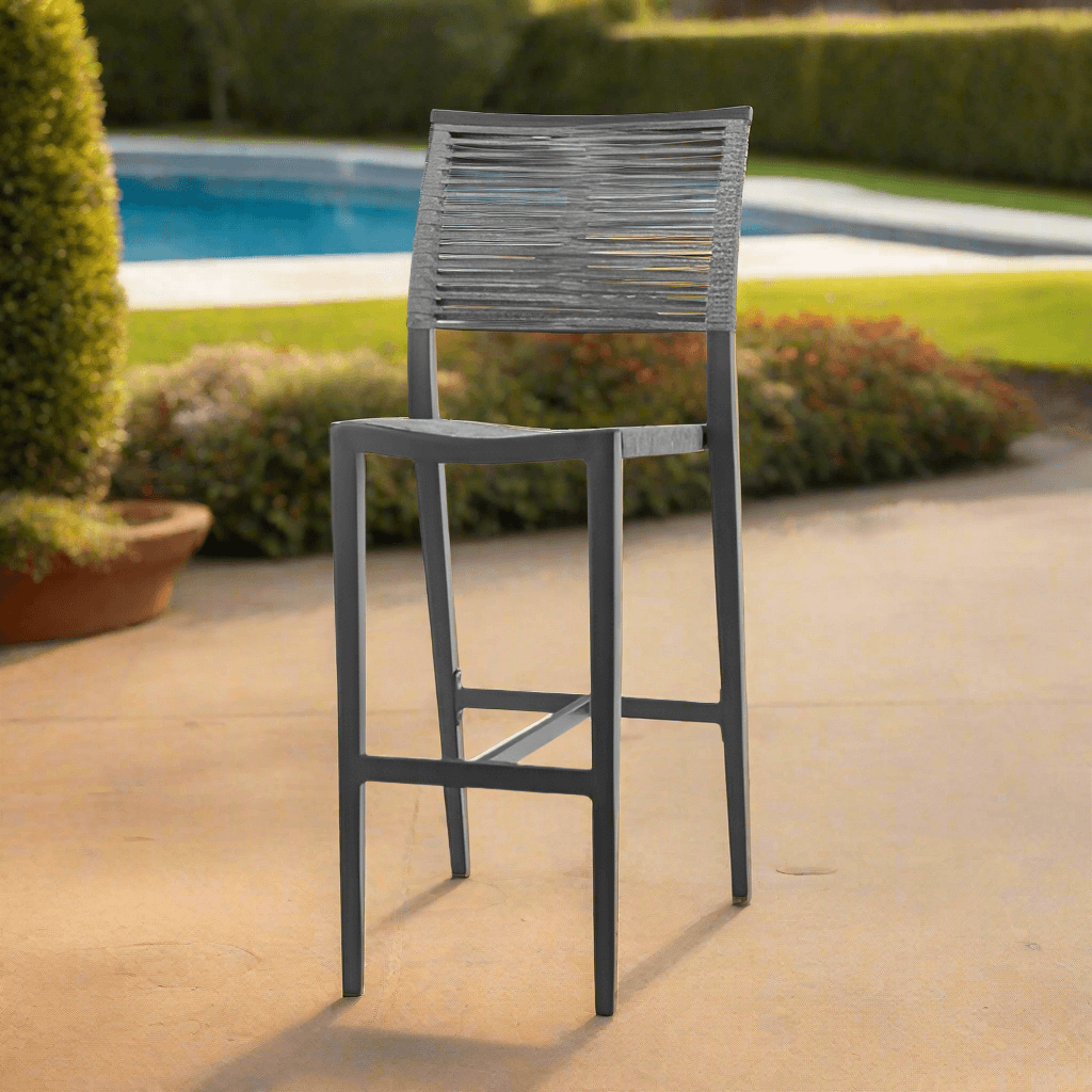 DecoScape Chloe Rope Stackable Bar Side Chair