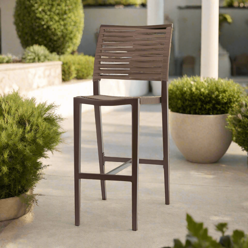 DecoScape Chloe Rope Stackable Bar Side Chair