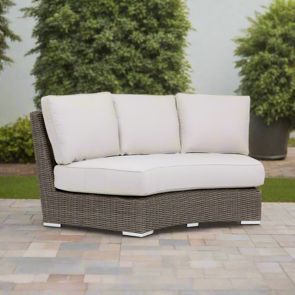 Sunset West Coronado Curved Loveseat With Cushions