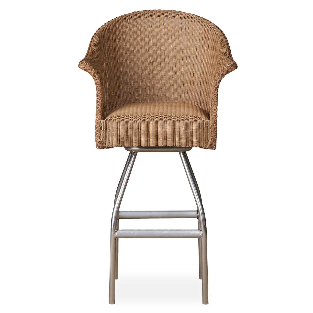 Modern Patio Design Urban Luxe Swivel Bar Stool with Padded Seat