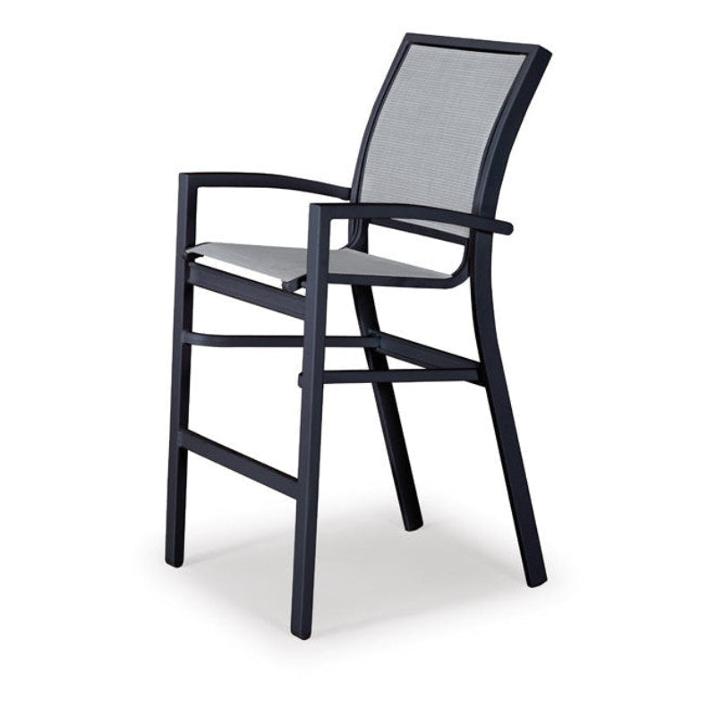 Telescope Casual Kendall Sling Aluminum Outdoor Stacking Bar Height Café Chair
