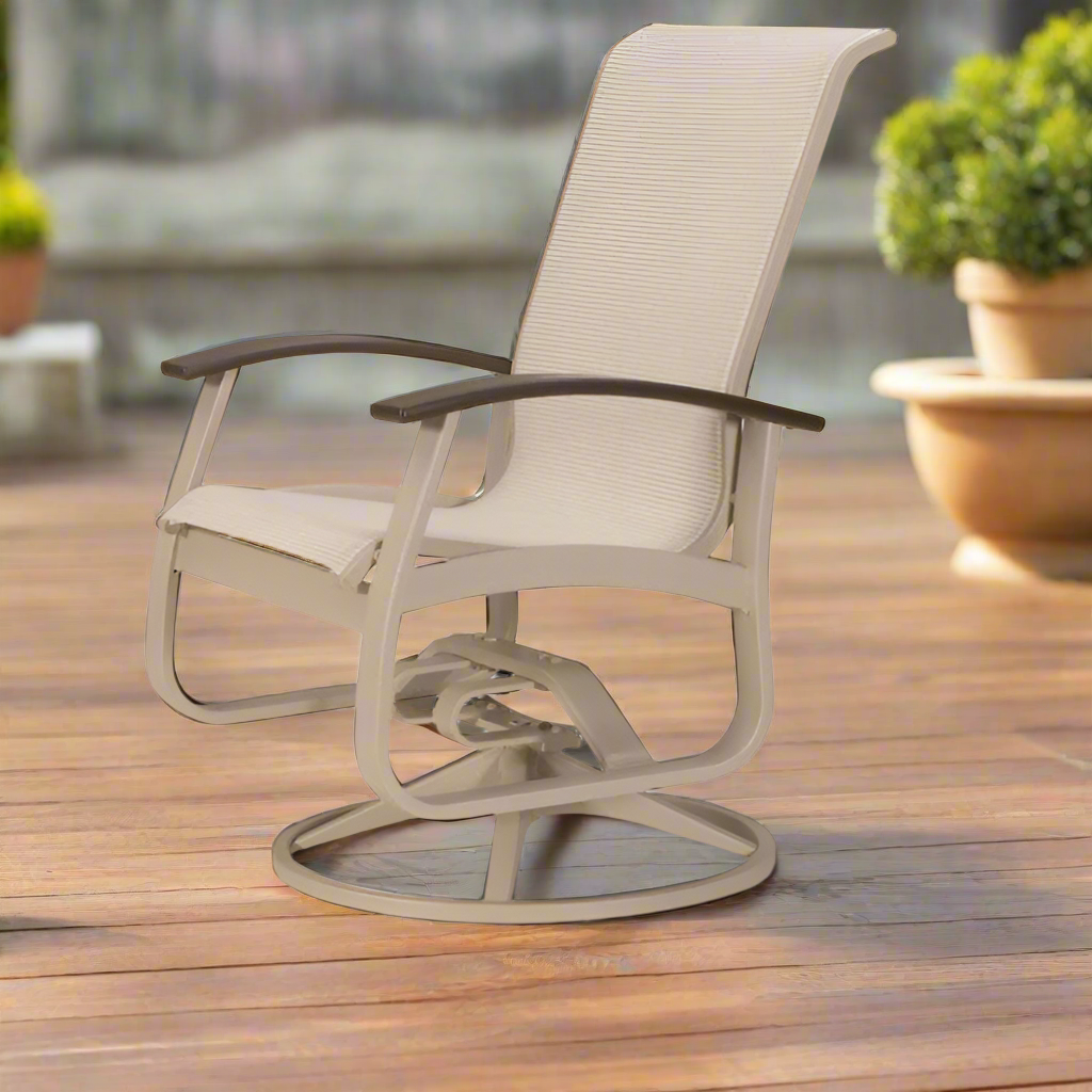Telescope Casual Belle Isle Sling Aluminum Outdoor Swivel Rocker