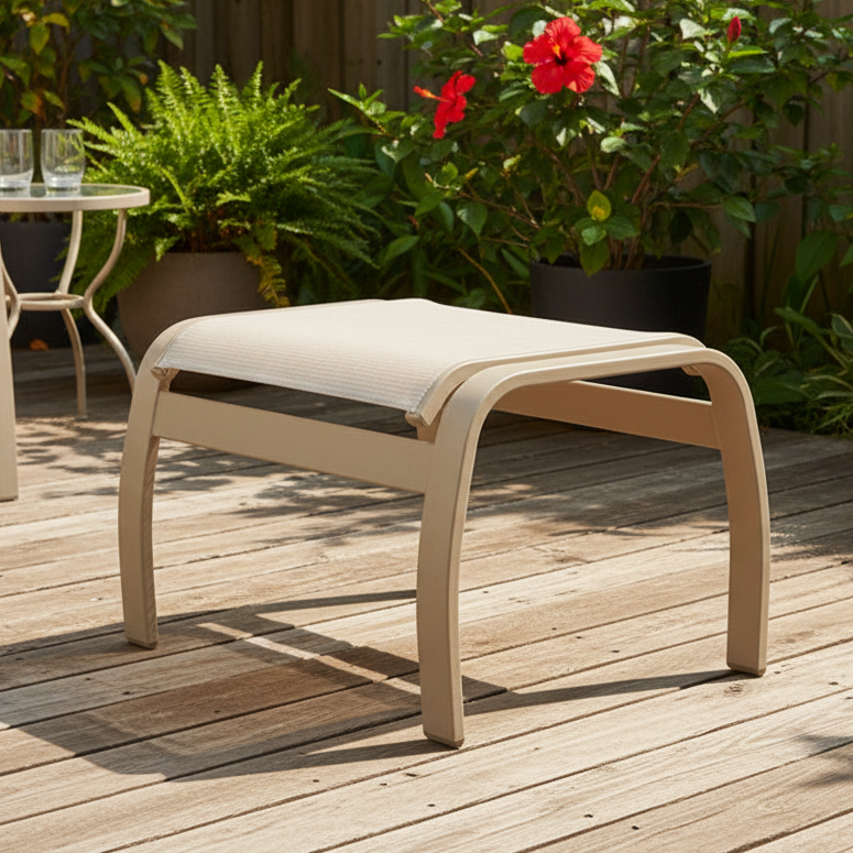 Telescope Casual Belle Isle Sling Aluminum Outdoor Ottoman