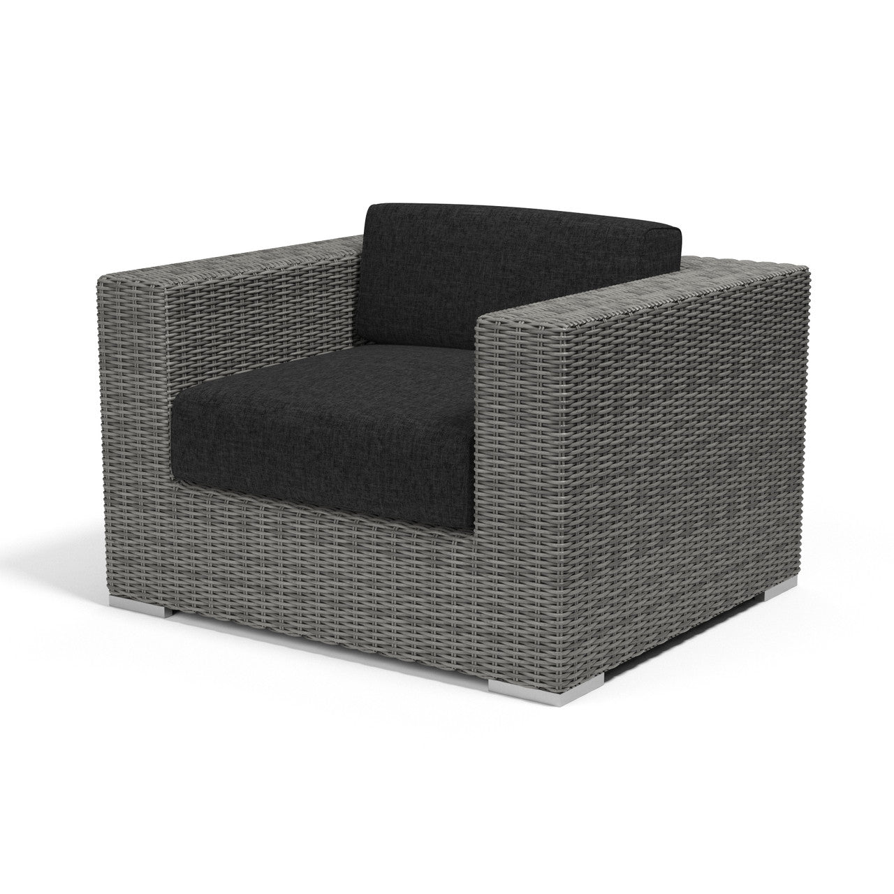 Sunset West Emerald II Club Chair With Cushions - Spectrum Carbon