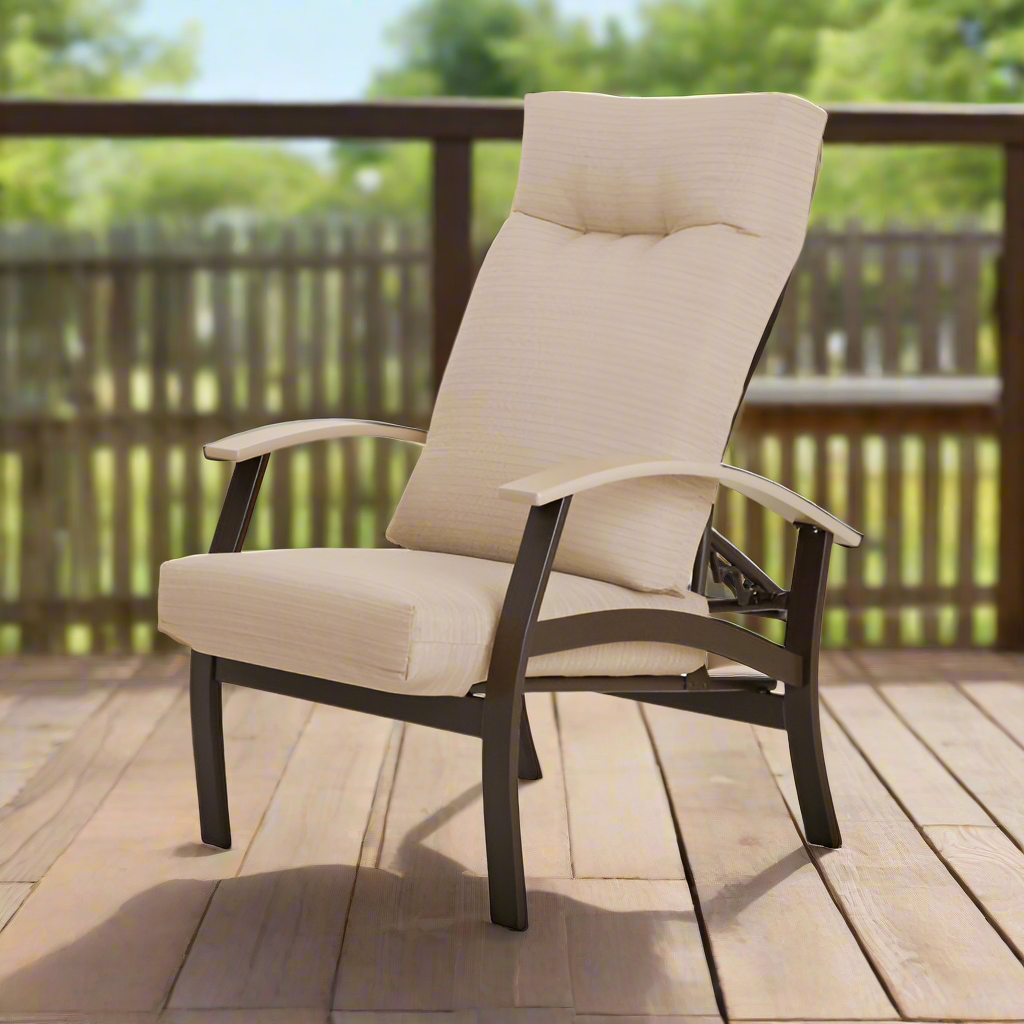 Telescope Casual Belle Isle Cushion Aluminum Outdoor Supreme Adjustable Back Chair