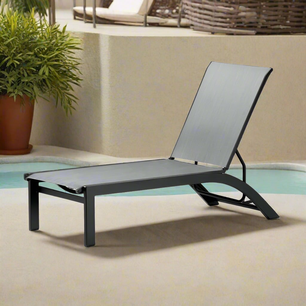 Telescope Casual Kendall Sling Stacking Armless Chaise