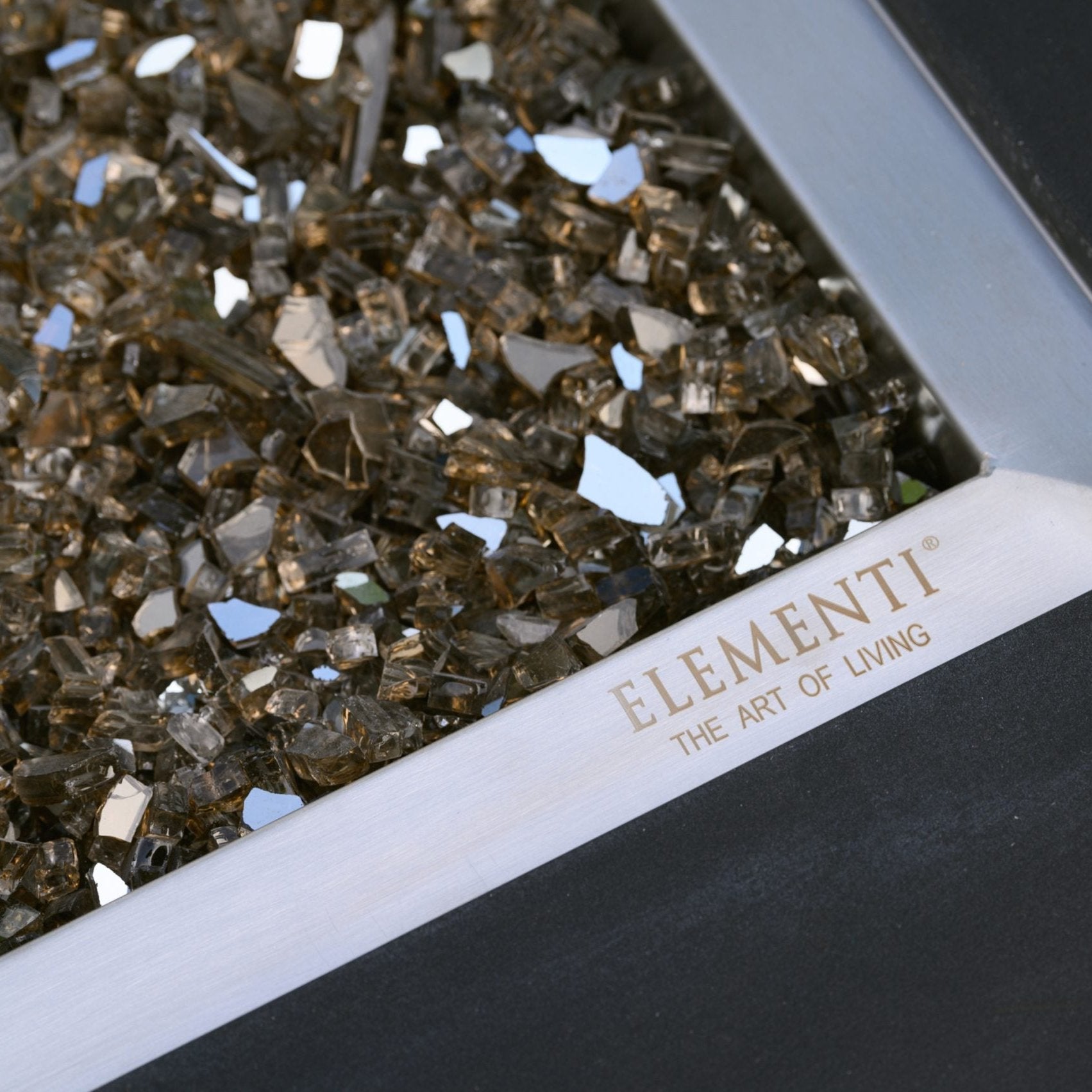 Elementi Plus Varna Marble Porcelain Fire Pit Table