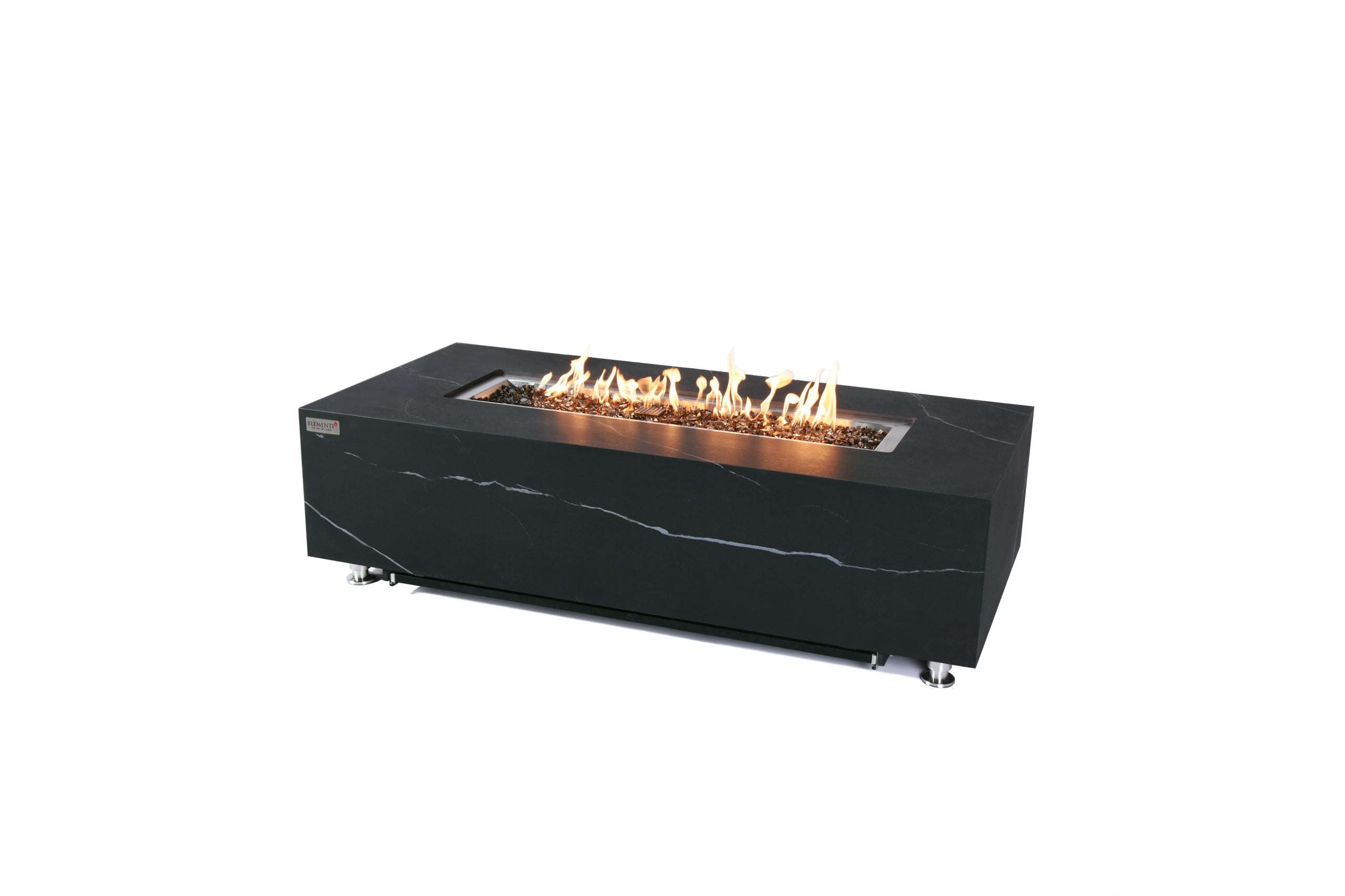Elementi Plus Varna Marble Porcelain Fire Pit Table