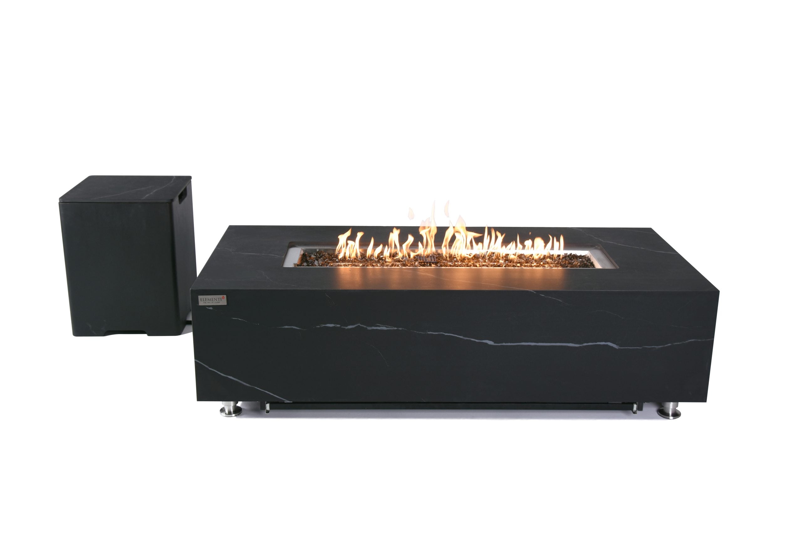 Elementi Plus Varna Marble Porcelain Fire Pit Table