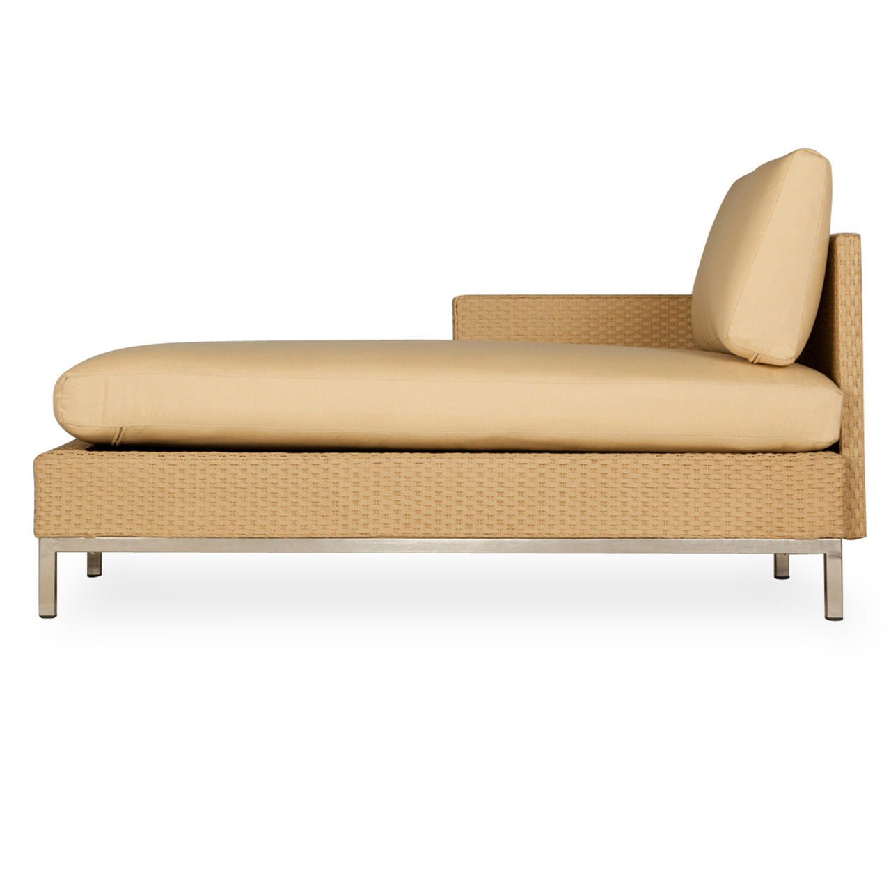 Lloyd Flanders Elements Wicker Right Arm Chaise With Loom Arm and Back