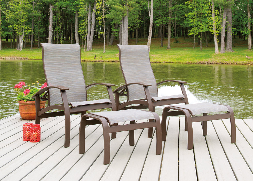 Telescope Casual Belle Isle Sling Aluminum Outdoor Ottoman