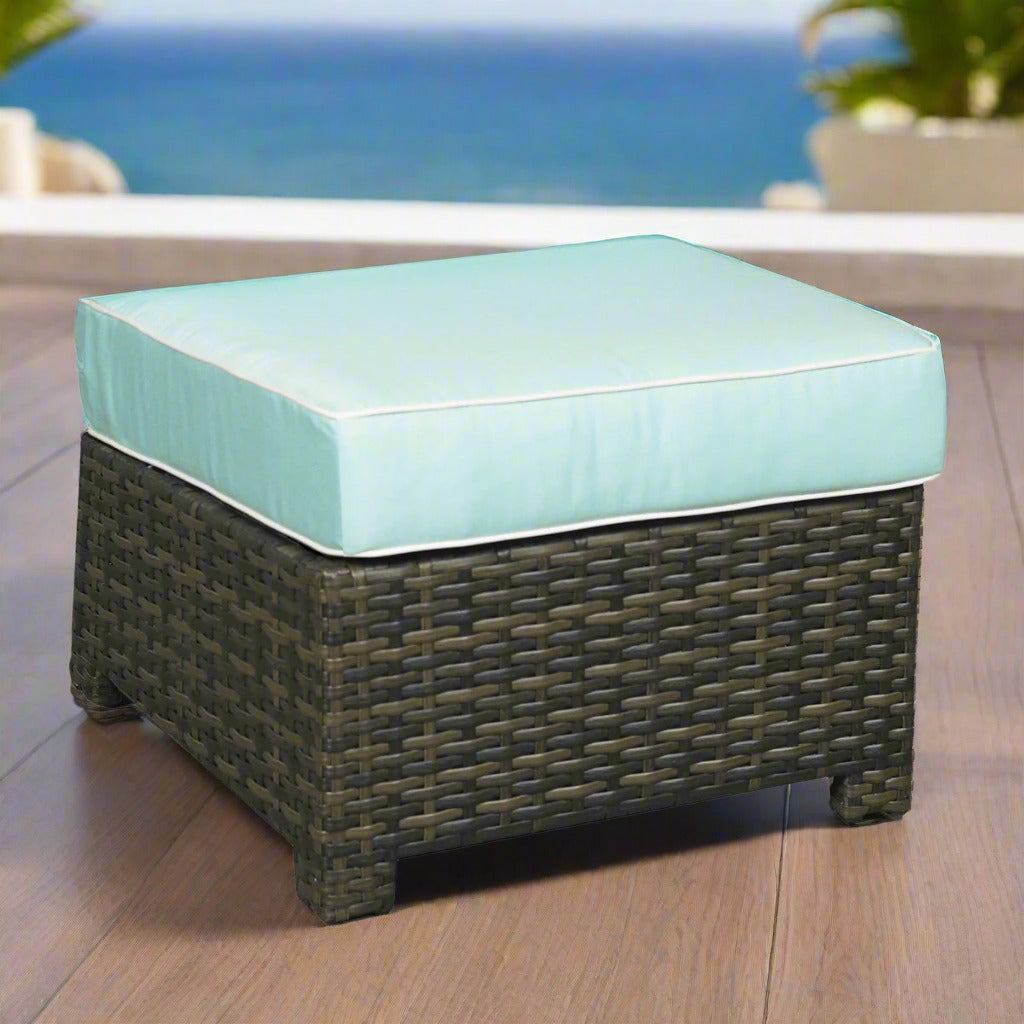 Forever Patio Brookside Wicker Square Ottoman