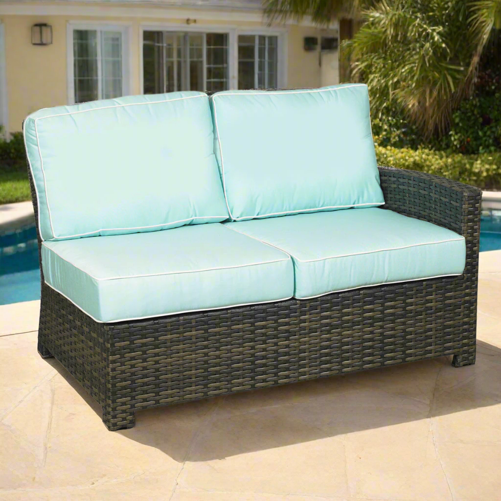 Forever Patio Brookside Wicker Sectional Right Arm Facing Loveseat
