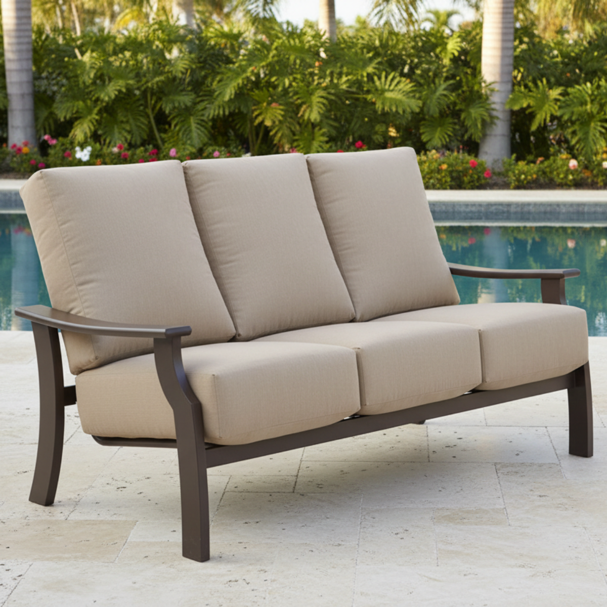 Telescope Casual St. Catherine MGP Deep Cushion Outdoor Three-Seat Sofa