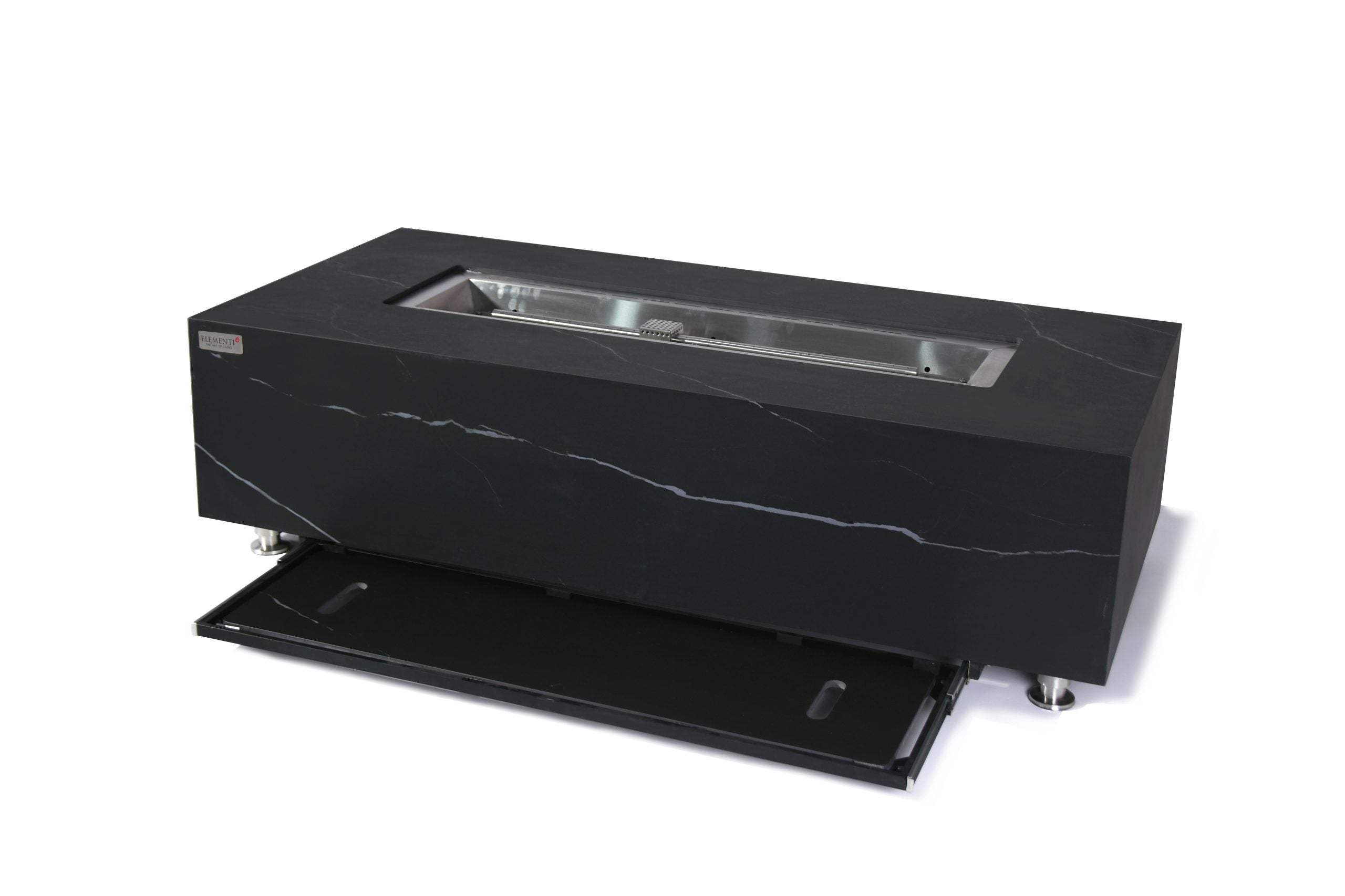 Elementi Plus Varna Marble Porcelain Fire Pit Table