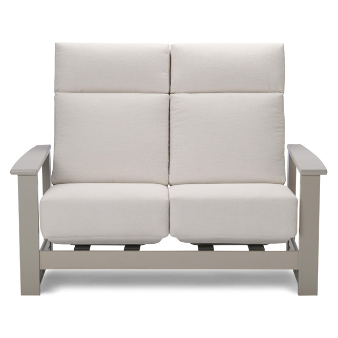 Telescope Casual Leeward MGP Cushion Outdoor Supreme Hidden Motion Loveseat with MGP Arms