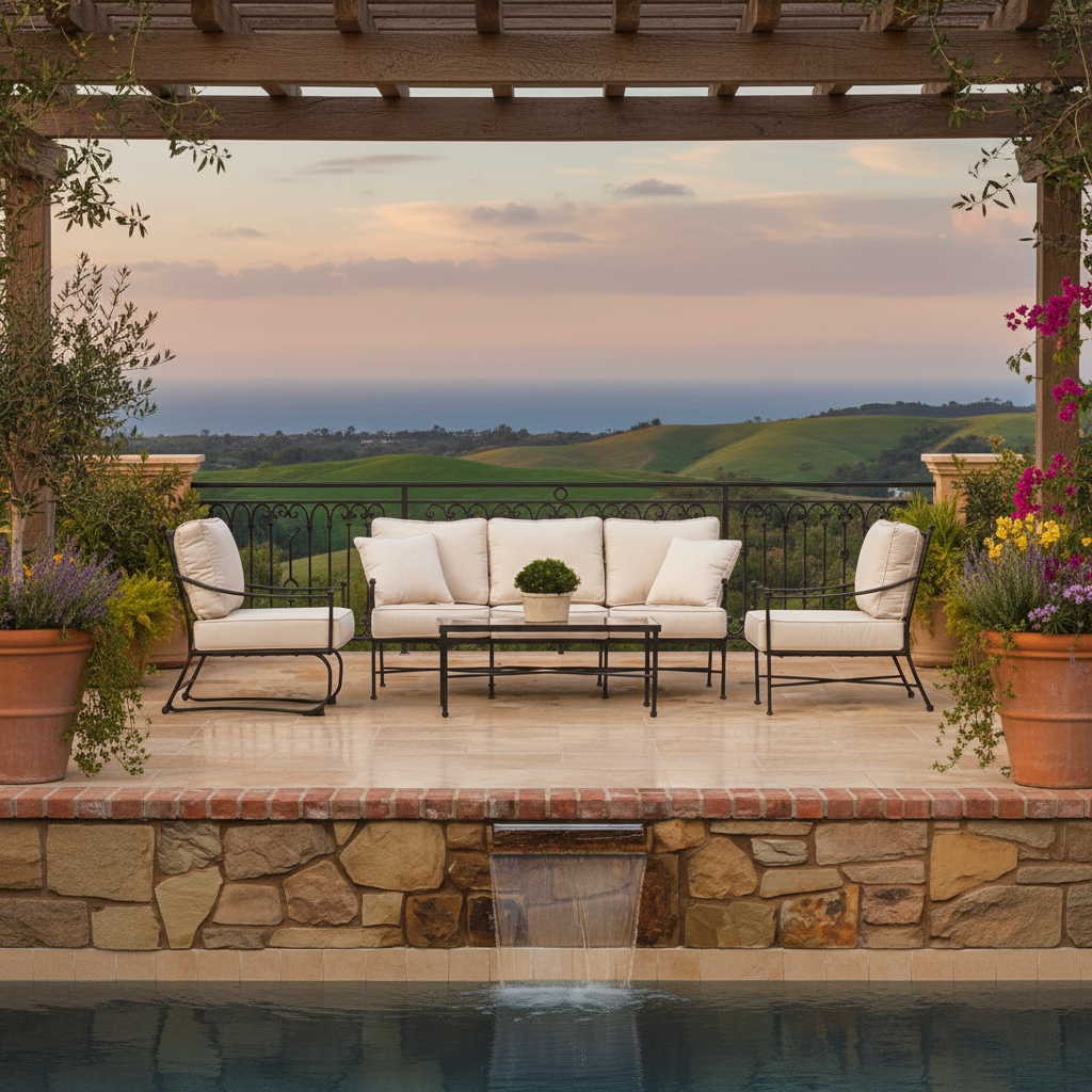 Sunset West Provence Sofa With Club Chair, Club Rocker And Coffee Table