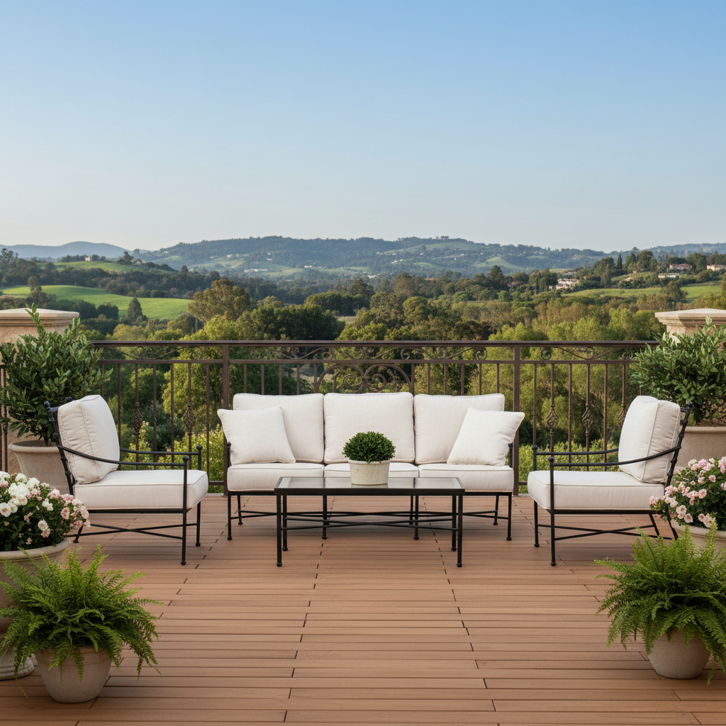 Sunset West Provence Sofa With Club Chairs And Coffee Table