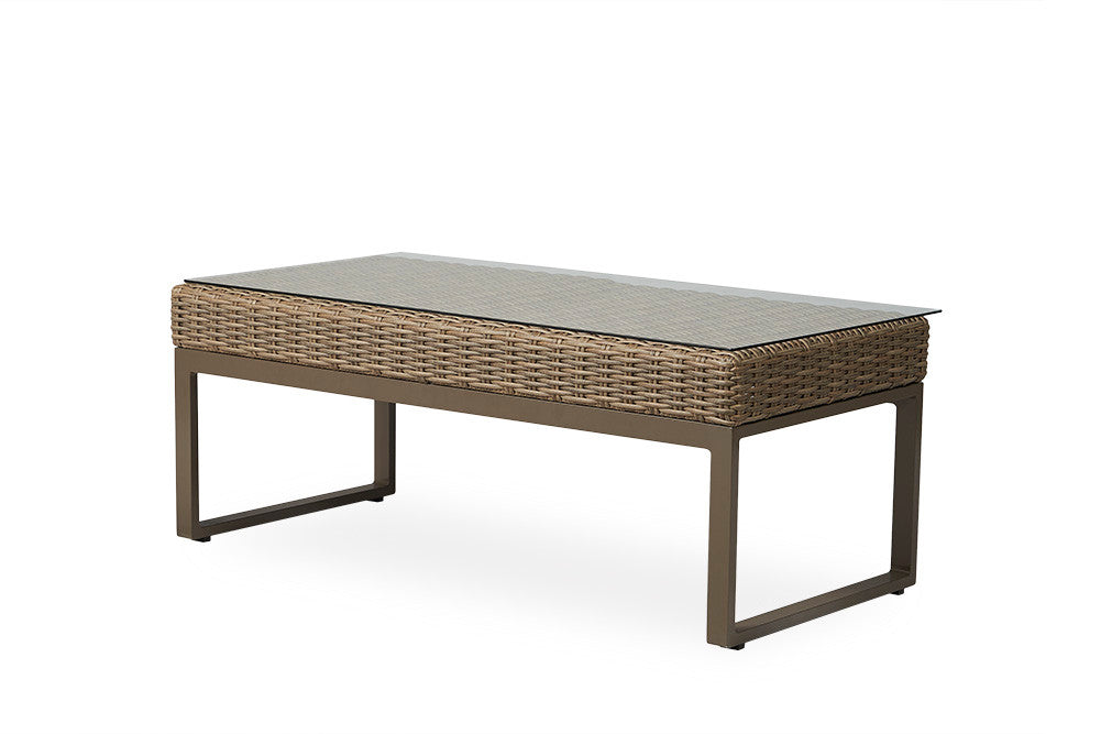Lloyd Flanders Milan Woven Vinyl 48.75" Rectangular Cocktail Table