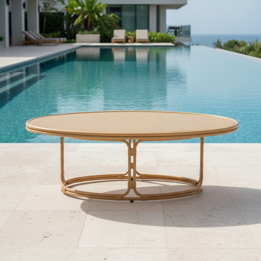 Lloyd Flanders Riviera 50" Oval Cocktail Table