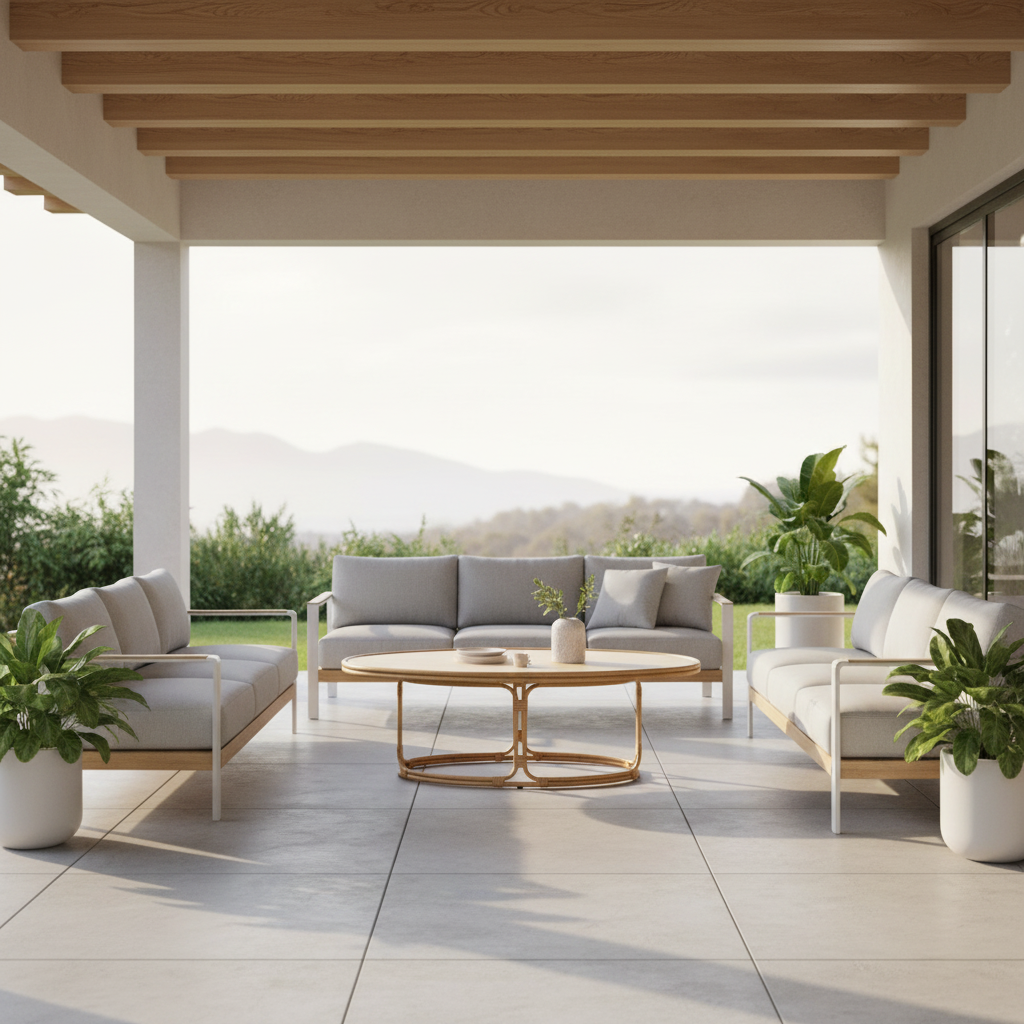 Lloyd Flanders Riviera 50" Oval Cocktail Table