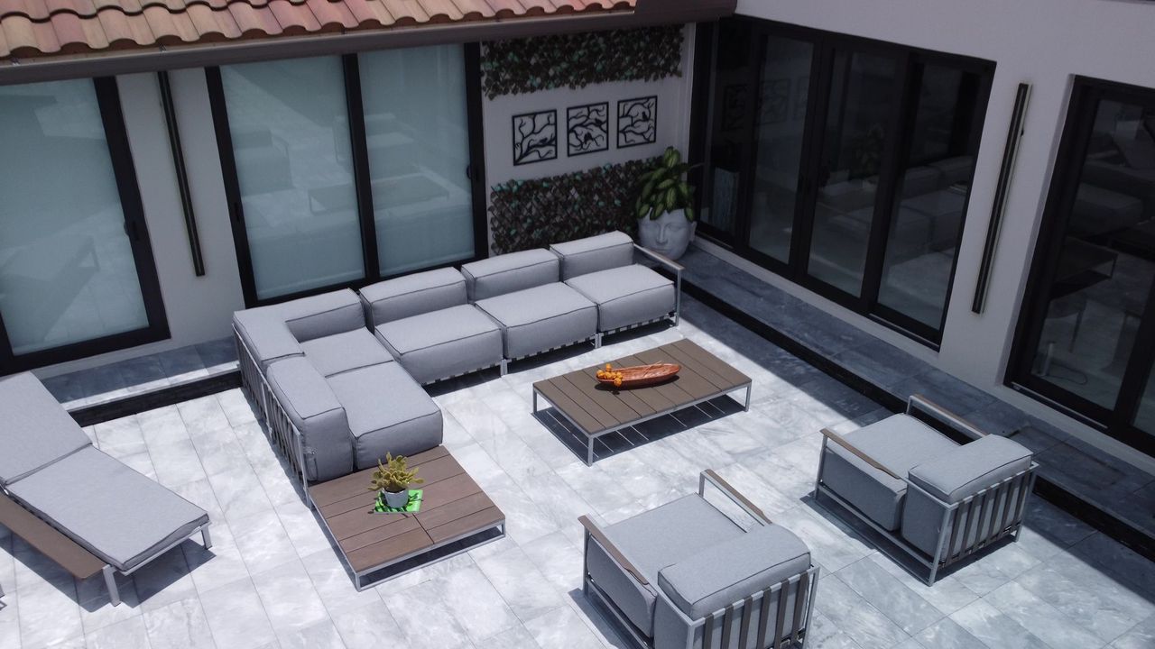OUTSY Sunrise 9-Piece Extra Deep Seating Outdoor Conversation Set