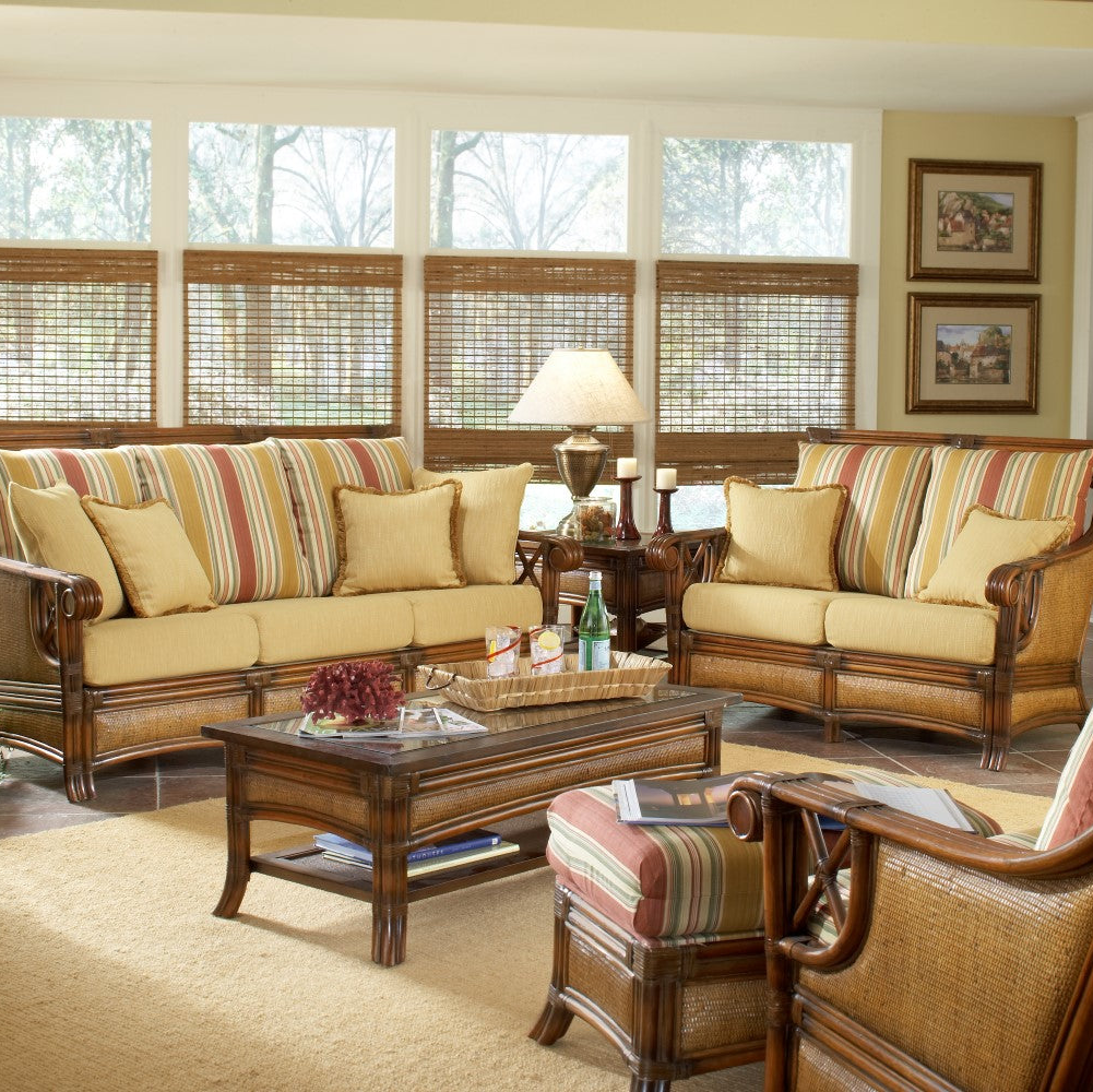 South Sea Rattan Pacifica Indoor Wicker Living Room Set