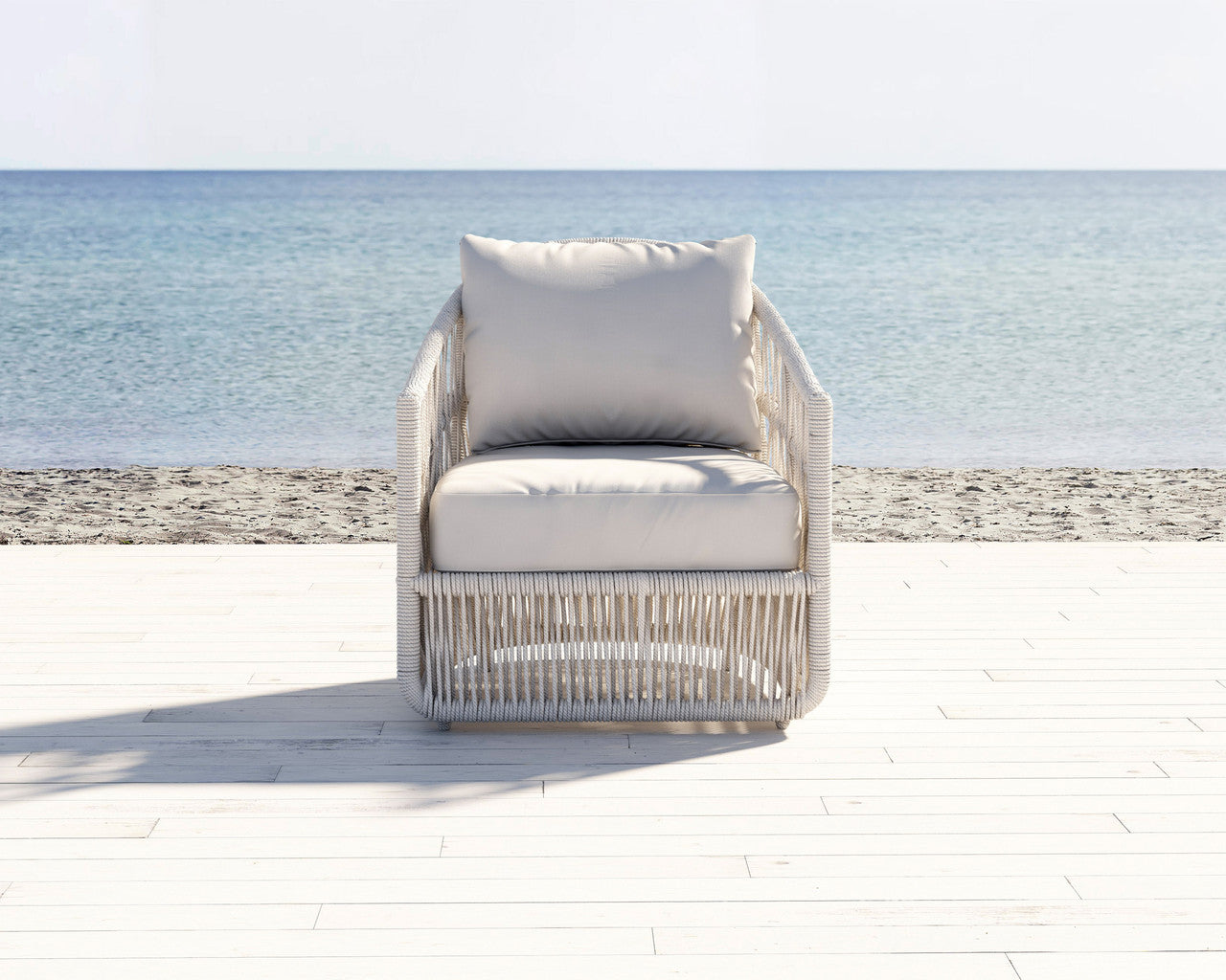 Sunset West Dana Rope Club Chair with cushions