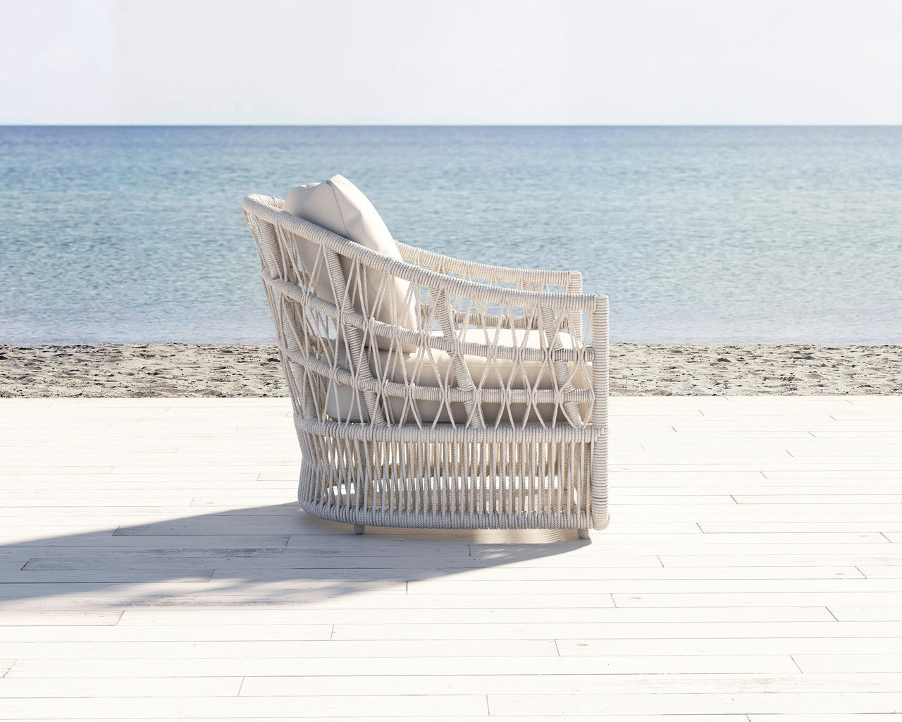 Sunset West Dana Rope Club Chair with cushions