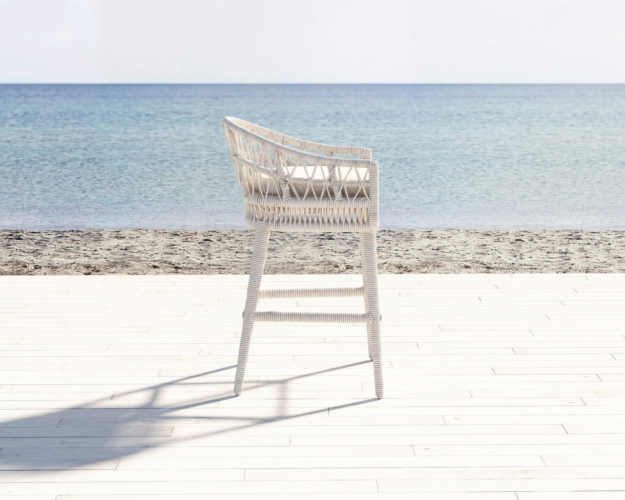 Sunset West Dana Rope Bar Stool with cushions (On Sale Fabric)