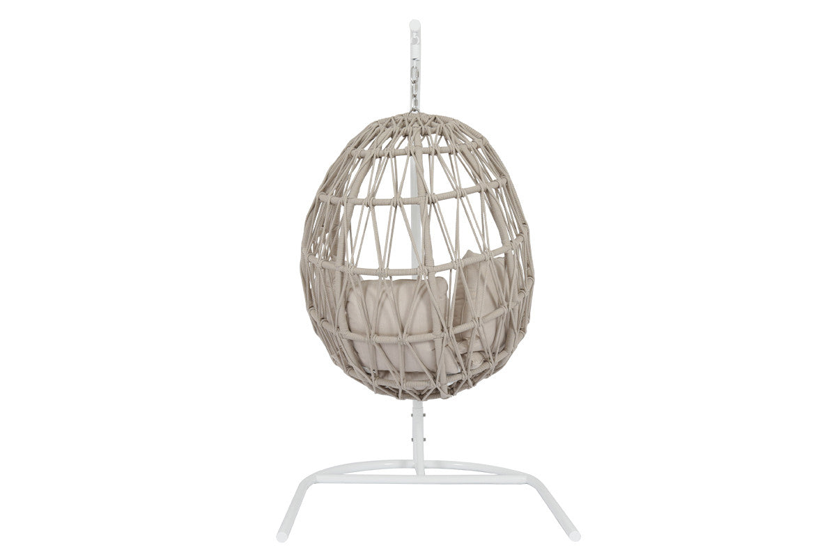 Sunset West Dana Rope Hanging Club Chair with cushions