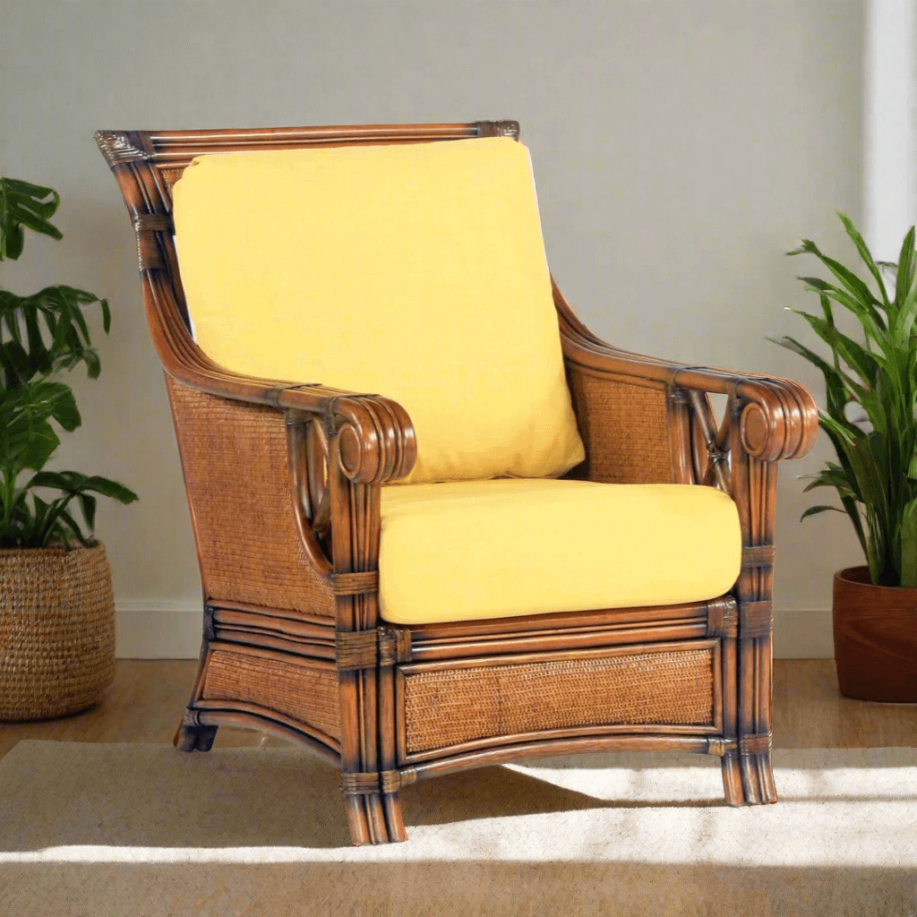 South Sea Rattan Pacifica Indoor Wicker Lounge Chair