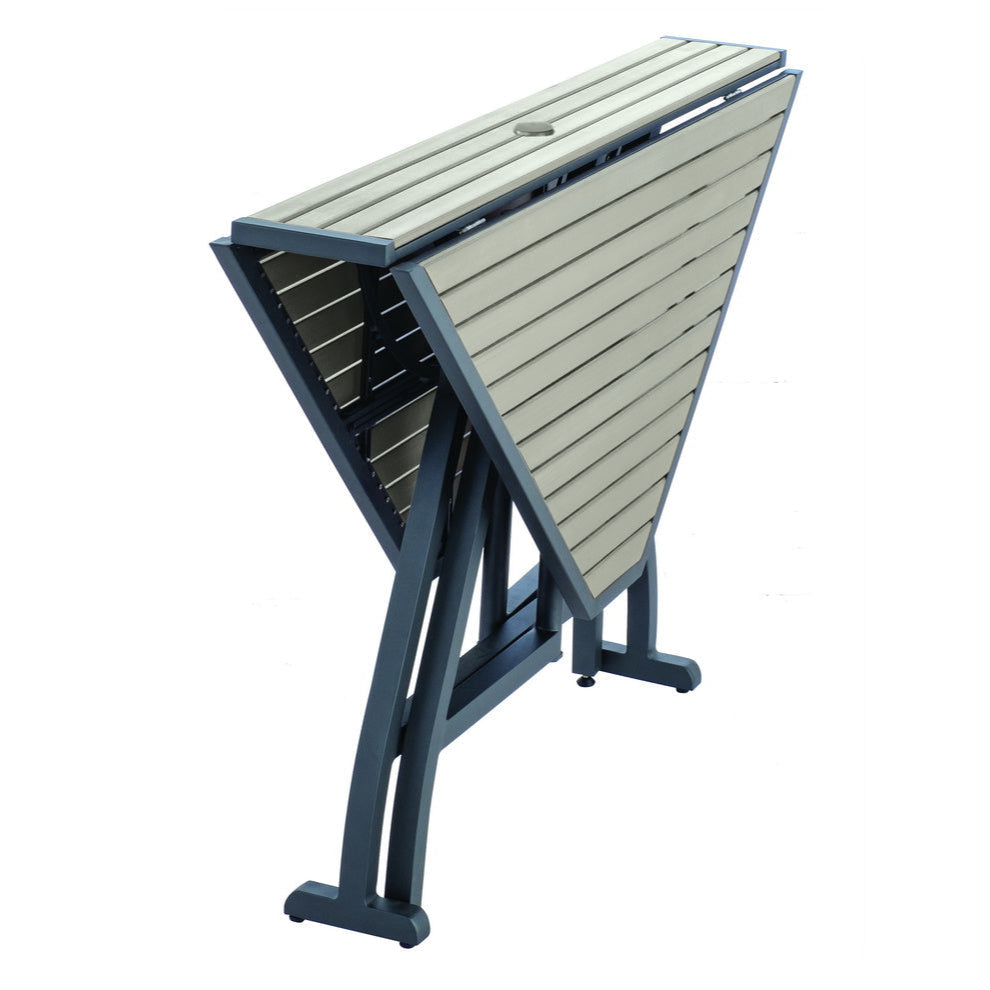 Alfresco Home Oden Dark Grey All-Weather HDPE 43'' Square Counter Table