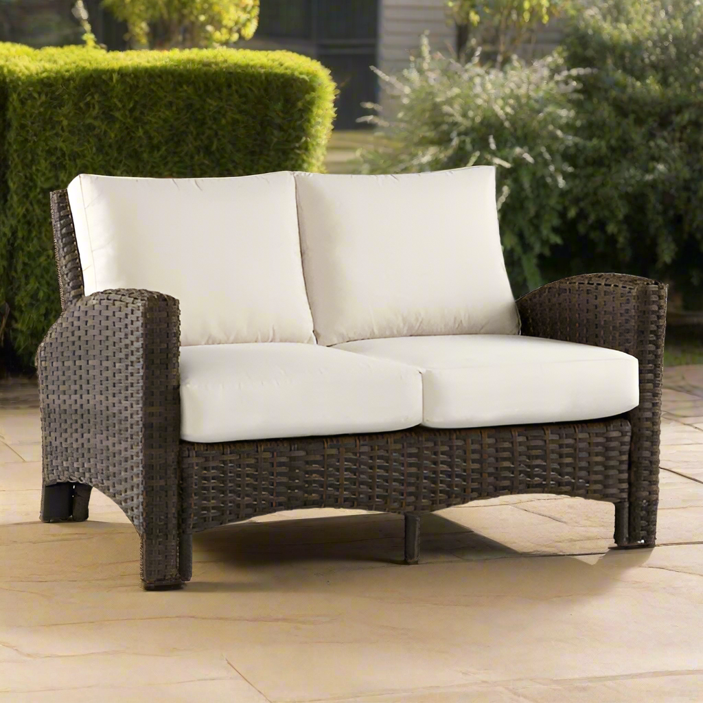 South Sea Rattan Panama Wicker Loveseat
