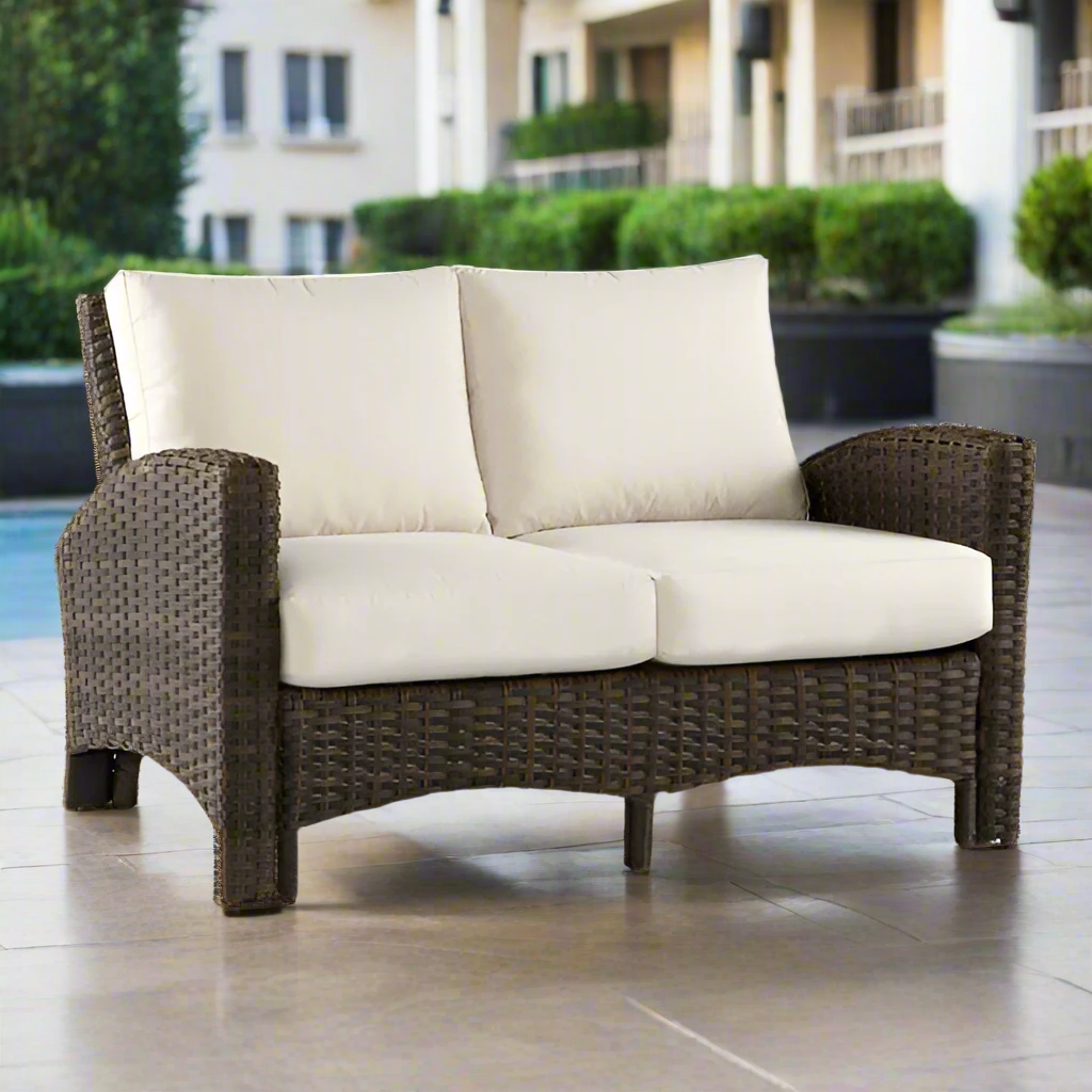 South Sea Rattan Panama Wicker Loveseat