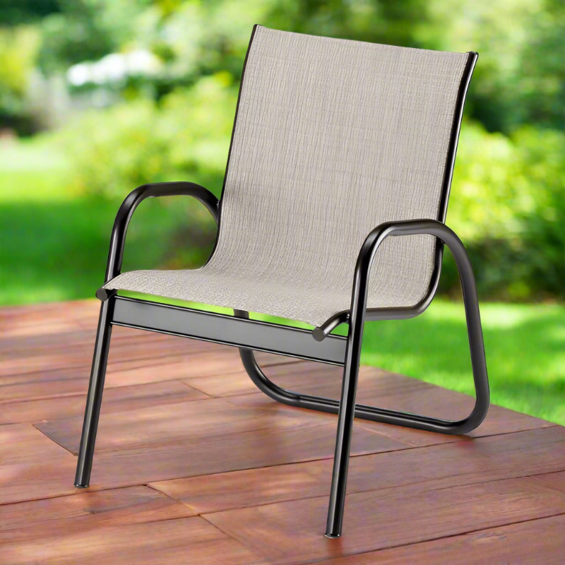 Telescope Casual Gardenella Sling Aluminum Outdoor Stacking Arm Chair