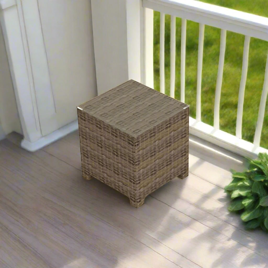 Forever Patio Cypress Square Wicker End Table