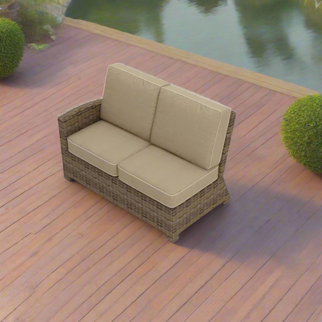 Forever Patio Cypress Wicker Sectional Left Arm Facing Loveseat