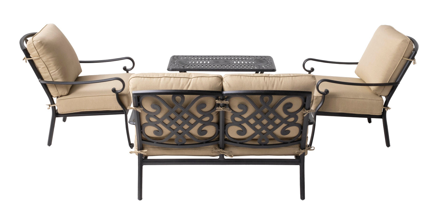 Alfresco Home Newbury Cast Aluminum Deep Seating Set