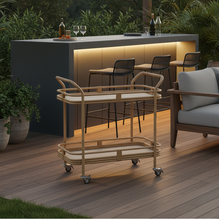 Lloyd Flanders Riviera Bar Cart