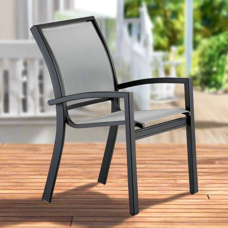 Telescope Casual Kendall Sling Aluminum Outdoor Stacking Café Chair