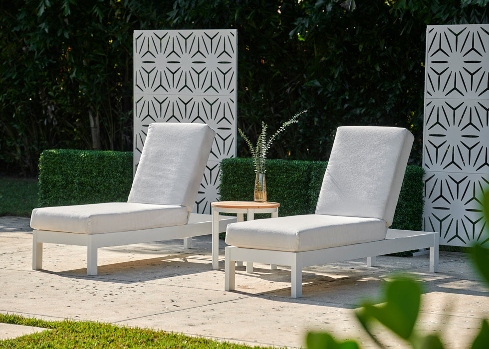 Telescope Casual Leeward MGP Cushion Outdoor Three Position Armless Lay-Flat Chaise